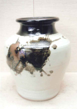T01568 佐久間藤太郎 三彩流花瓶 師：庄司：本物保証 送料無料 益子